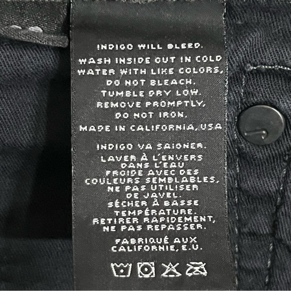 Women’s J Brand Arcane Jeans Size 32 Ankle Pants Stretch Slim Mid Rise Black - Picture 11 of 15